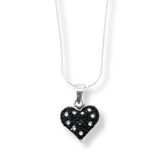 Sparkling Mini Heart Silver Women's Necklace Models IKM - Mini Shiny Hearts