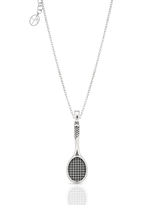 Gümüş Tenis Raketi Kolye 3.8x1.1 cm [OYOT435]