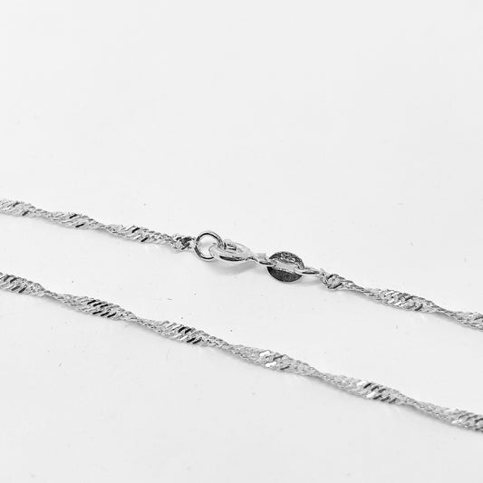 Mini Swivel Silver Chain Necklace 43CM