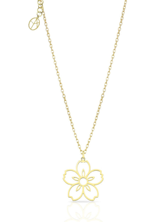 Minimal Gümüş Periwinkle Çiçek Kolye [OYOT413]