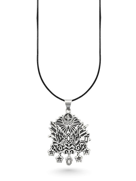 Gümüş Osmanlı Devlet Arması Kolye Ucu 4.9x3.1 cm [OYSY196]