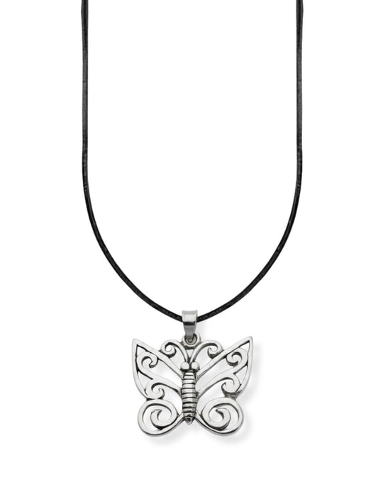 Retro Gümüş Kelebek Kolye Ucu 2.8x2.8 cm [OYSY235]