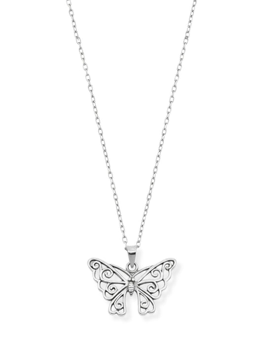 Vintage Gümüş Kelebek Kolye Ucu 2.1x2.9 cm [OYSY233]