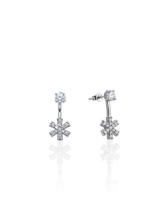 Kar Tanesi Zirkon Taşlı Sabit Gümüş Küpe 1.5x0.6cm [OYOK351]
