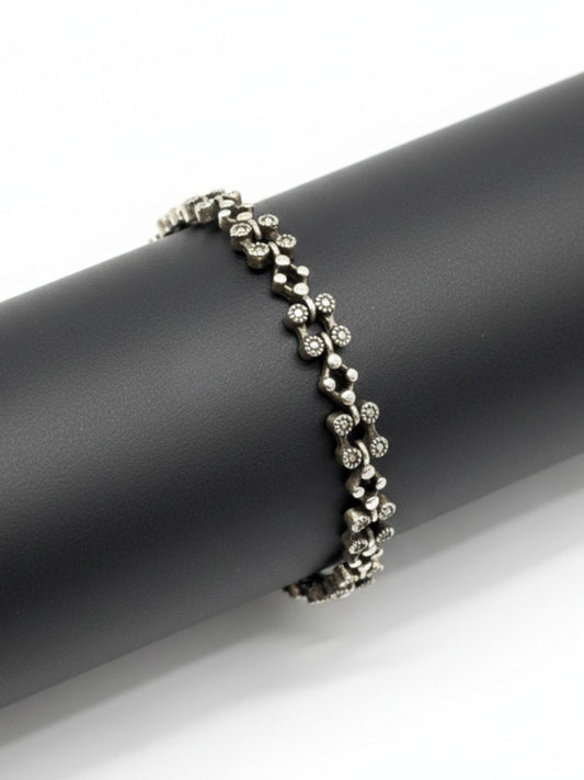 Markazit Gümüş Çiçek Bilekliği