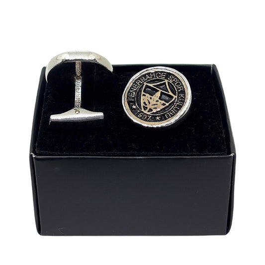 Round Silver Fenerbahce Cufflinks