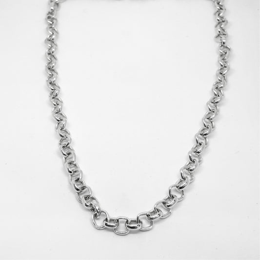 Plain Square Silver Chain Necklace 52.5CM