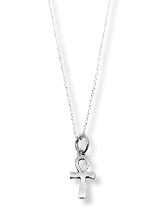 Minimal Nilin Anahtarı Ankh Gümüş Kolye- 1x2.3cm