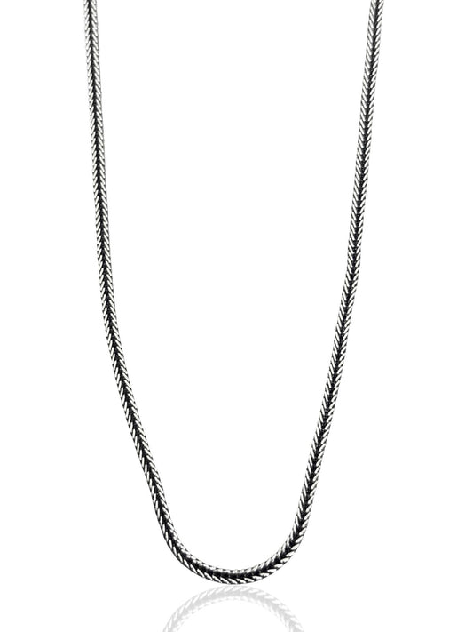 Kalın Wheat Gümüş Zincir Kolye Bileklik Set