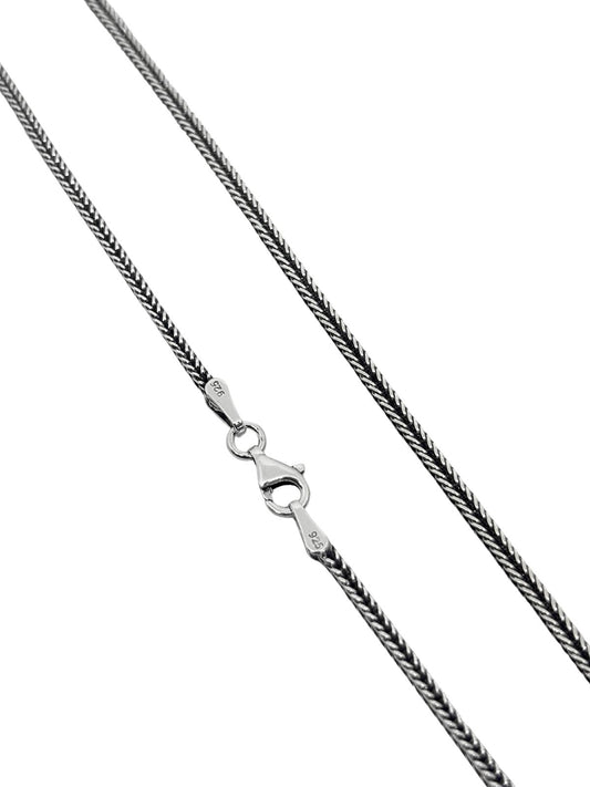 Kalın Wheat Gümüş Zincir Kolye Bileklik Set