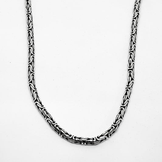 Silver King Chain Necklace Model 3. Thickness 56CM