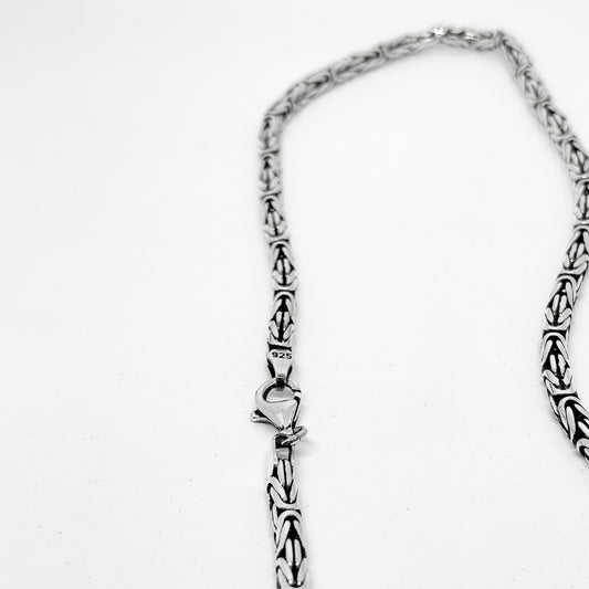 Silver King Chain Necklace Model 3. Thickness 56CM