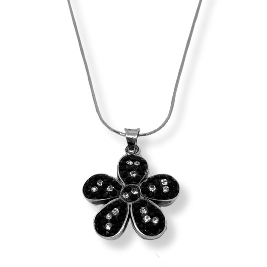 Lucky Clover Collection Sparkling Bezel Clover Silver Women's Necklace Models IKM