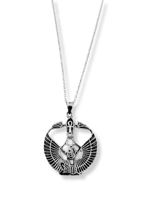 Ankh Gümüş Kolye – Antik Mısır’ın Zarif Yaşam Sembolü-2.8x3.5 cm