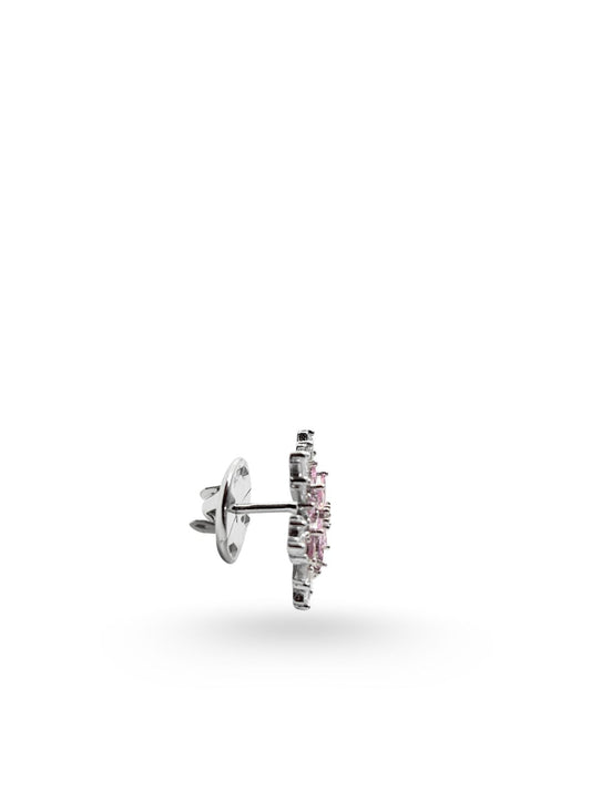 Baget Taşlı Gümüş Çiçek Kadın Rozet – 1.7x1.7 cm
