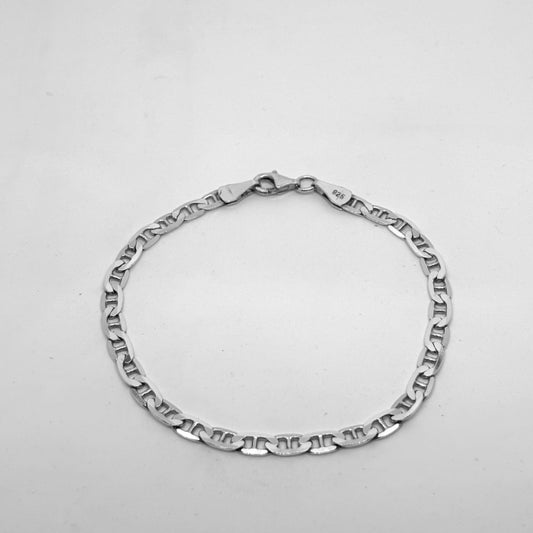 Silver Men's Chain Bracelet with Bars