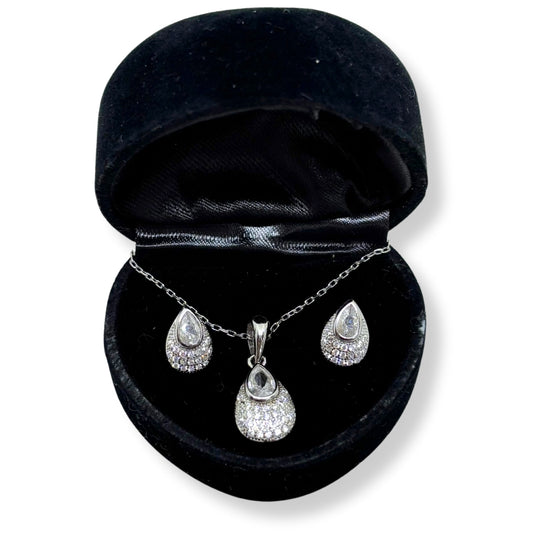 Sparkle Drop Silver Set &amp; Set