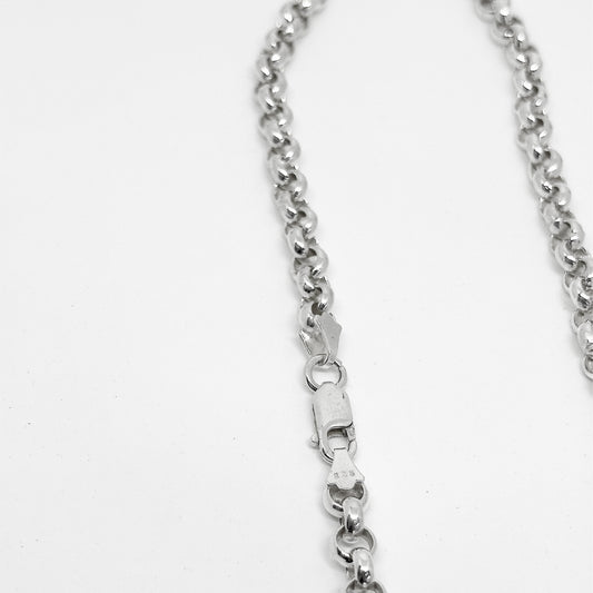 Narrow Round Link Silver Chain 42CM