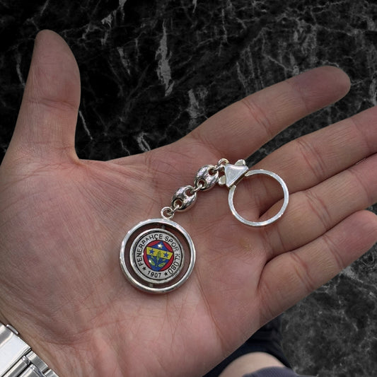 Fenerbahce Football Team Silver Keychain