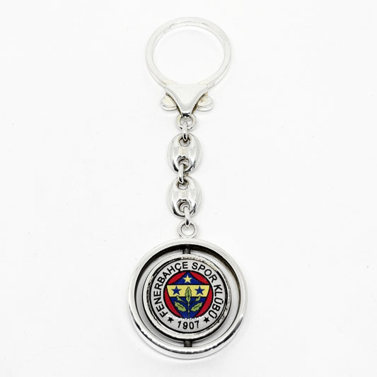 Fenerbahce Football Team Silver Keychain