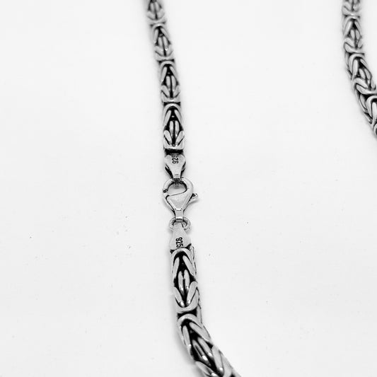 Thick King Silver Chain Necklace 54CM Model 2. Thickness