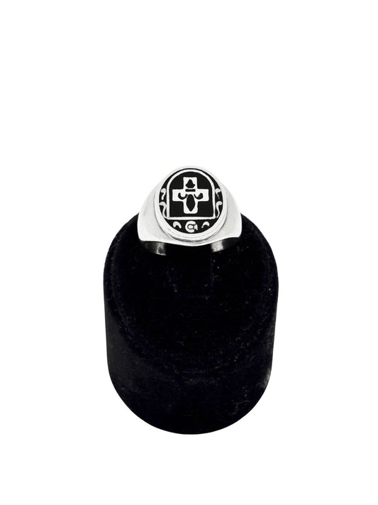 Fleur De Lis Gümüş Retro Erkek Yüzük