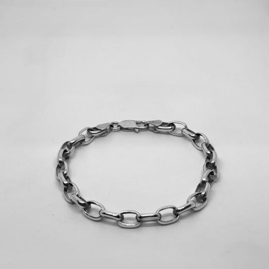 Oval Ring Silver Bracelet