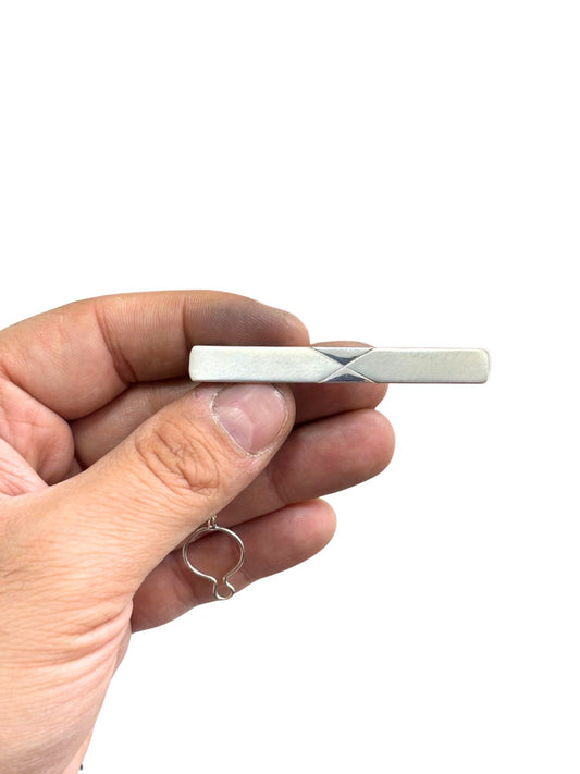 Desenli Gümüş Erkek Kravat İğnesi 6.1x0.7 cm