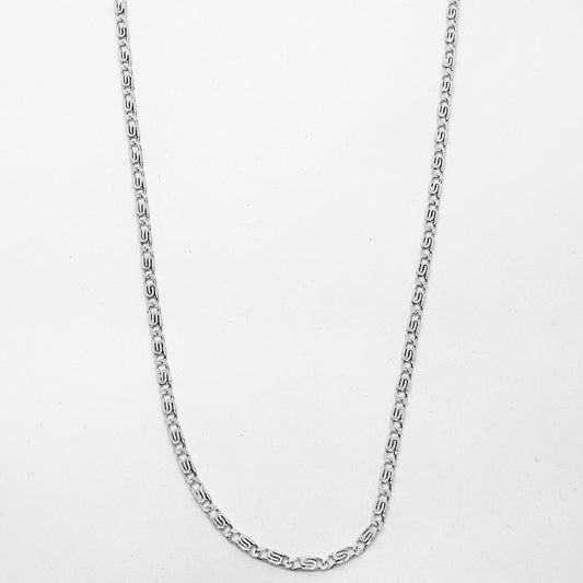 Thin Espanzer Silver Chain Necklace 60CM