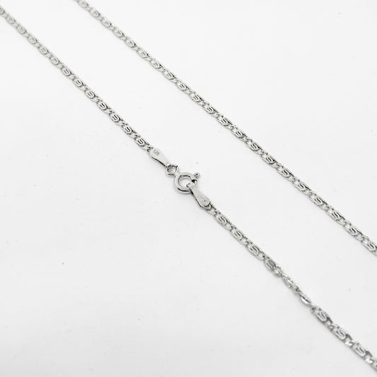 Thin Espanzer Silver Chain Necklace 60CM