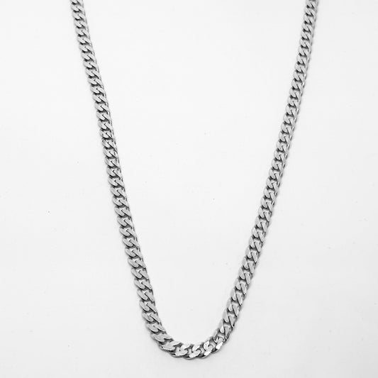 Silver Gurmet Chain Necklace Thickness Model 2 48CM