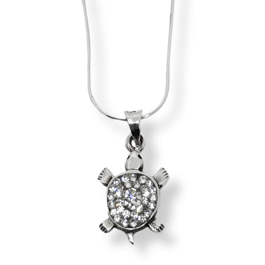 Sparkling Turtle Silver Necklace Models IKM