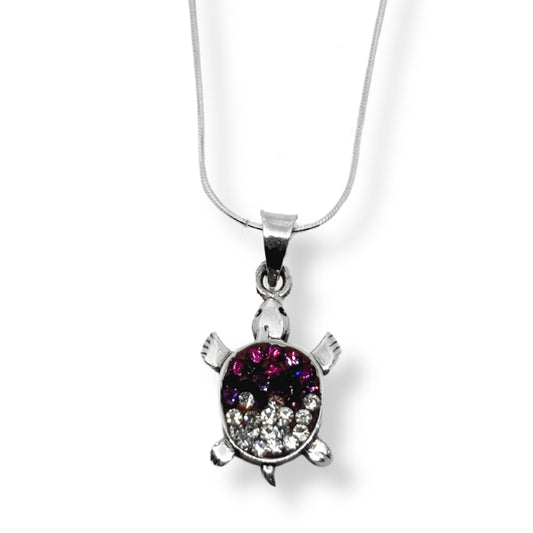 Sparkling Turtle Silver Necklace Models IKM