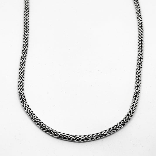 Fox Tail Silver Chain Necklace 51 CM