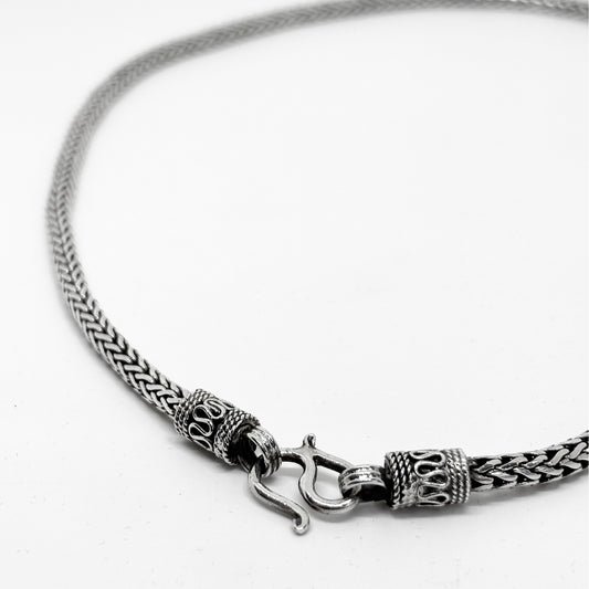 Fox Tail Silver Chain Necklace 51 CM