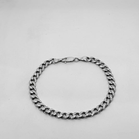 Gurmet Silver Men's Chain Bracelet