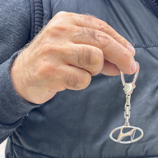 Hyundai Silver Keychain