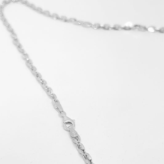 Thin Flat Link Chain Necklace 55CM