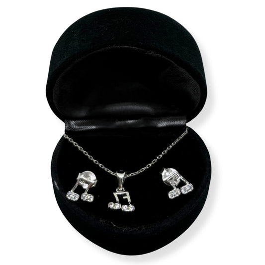 White Sparkling Melody Silver Set &amp; Set