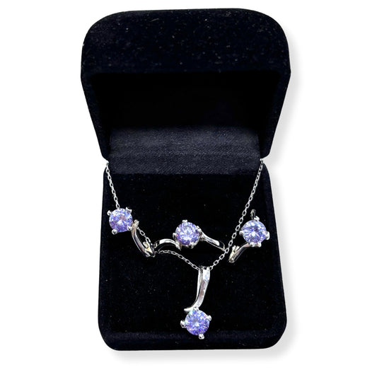 Purple Sparkly Silver Set &amp; Set