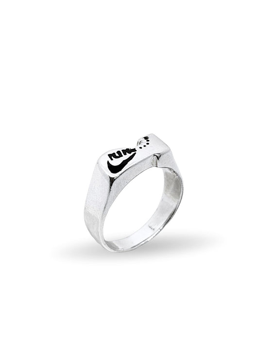 Nike Amblemli Gümüş Ayakkabı Retro Erkek Yüzük