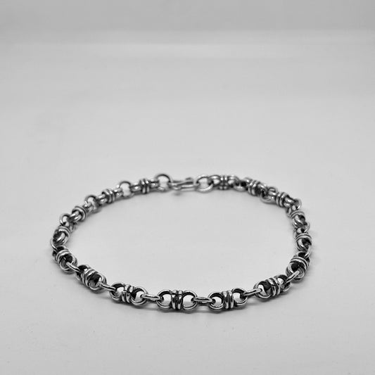 Spiral Knot Silver Men's Bracelet