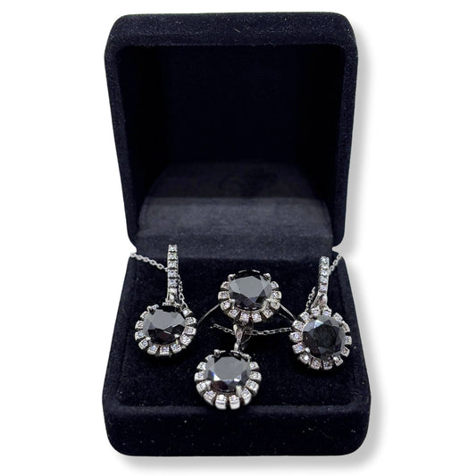 Onyx Sparkling Silver Set &amp; Set - Night Sparkle Series