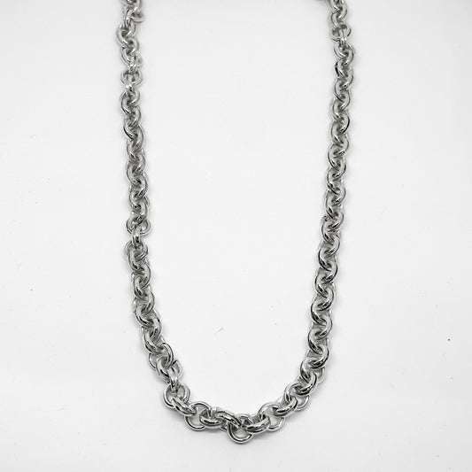 Small Circle Chain Necklace with Cut Out in the Middle 50CM