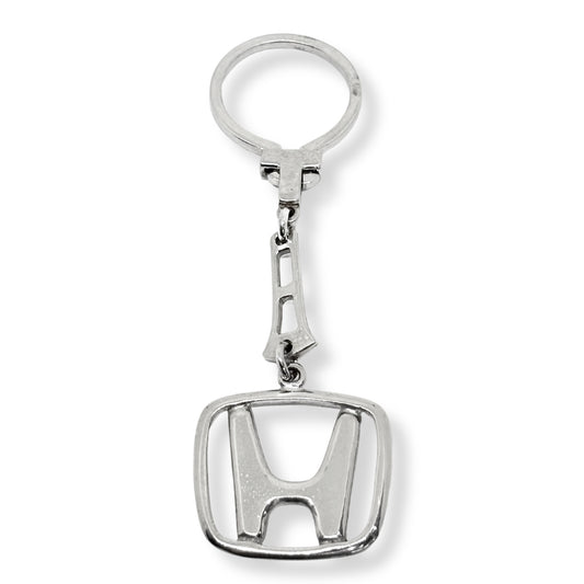 Silver Honda Emblem Keychain