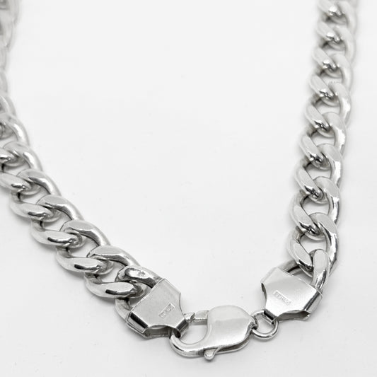 Thick Gurmet Silver Chain Necklace 50CM