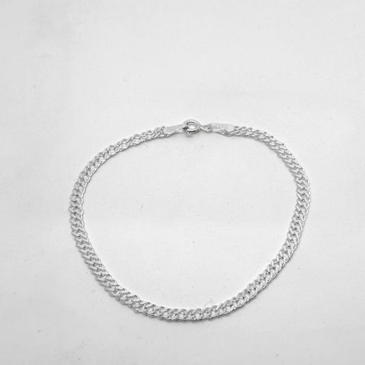 Thin Classic Silver Men's Chain Bracelet