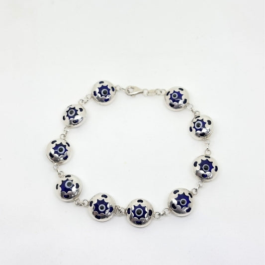 Blue Protection Collection-Silver Evil Eye Bracelets