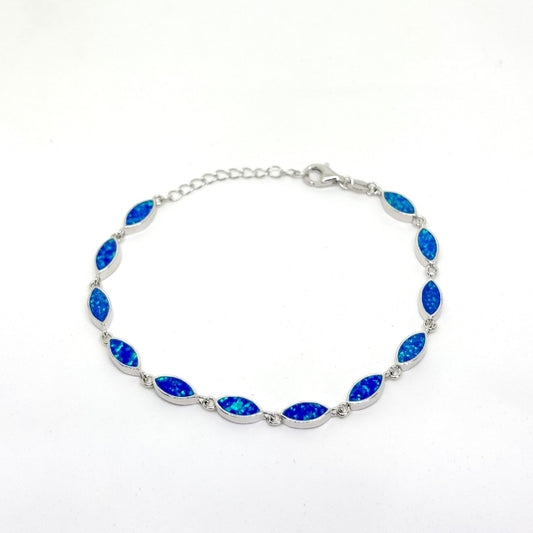 Blue Moon Silver Opal Bracelet