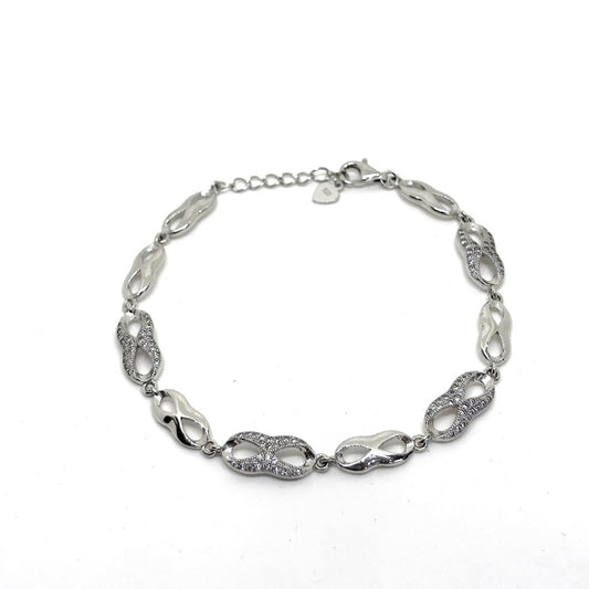 Glittery Silver Women's Bracelet Models